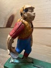 Vintage Cast Iron Hometown Battery Baseball Mechanical Bank  Works