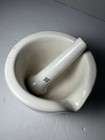 Vintage Coors Usa Mortar   Pestle White Ceramic Apothecary Laboratory Pharmacy