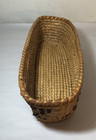 Large Vtg Bread Basket Woven Baguette Size Loaf Long 16 