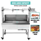 Bbq Rotisserie Grill Pig Lamb Chicken Roaster Spit Outdoor 25w Stainless Steel