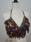 Wuchieal Sequin Halter Bra Belly Dance Boho Festival Clubbing Tribal Bra Top