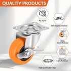 3 Inch Caster Wheels Threaded Stem Casters Set Of 4 Heavy Duty Swivel Wheel  New