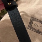 Women  Black Belt Gold Gg Logo Buckle Adjustable Size 85  1 In