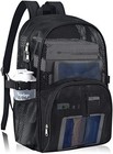 Heavy Duty Mesh Backpack For School Mesh School Bag With Laptop 22l Black