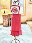 Vintage Full Christmas Apron Handmade - 1980s