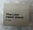 The Leaf Razor Stand Weighted Metal Razor Stand Choose Color Silver   Black