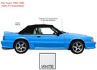 1991-93 Ford Mustang Convertible Soft Top W  Dot Approved Glass Window  White