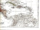 Map West Indies Cent no So Amer  C1875 Hammond  13 75 x10 75  Color S h  4-usa