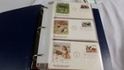 150 First Day Covers Fleetwood Album 1984-1986 Envelopes  Few Postal Cards Mint