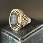 Ultra Rare Ancient Silver Antique Roman Ring Artifact Stunning With Black Stone