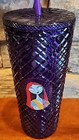 New  Rare The Nightmare Before Christmas Sally Purple Studded Tumbler With Straw