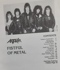 Anthrax - Fistful Of Metal - Guitar Tab Book Tablature Sheet Music Songbook