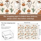  12 Sheets Halloween Wrapping Paper -not Roll- Cowboy Cactus Ghost Pumpkin 