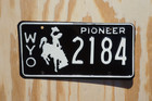 Wyoming Pioneer License Plate