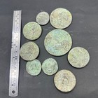 Lot Of 8 Ancient Roman Bronze Large And Small Genuine Coins