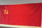 Vintage Soviet Union  ussr  Large Flag Circa 1990 - Red Banner - 90-180 Cm