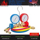 1 4  Sae For R12 r502 Hvac A c Refrigeration Charging Service Manifold Gauge Set