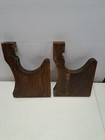 2 Antique Oak Carved Brackets Corbels Salvage Reclaimed Worn Finish See Pics