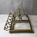 Vintage Brass Ornate Adjustable Folding Book Bible Cookbook Stand Display Holder