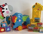 Fisher Price Peek A Boo Blocks Tumblin  Sounds Giraffe Elephant   Zebra Lot