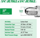 10pcs 3 8    1 4    3 4  Jic Hydraulic Fittings Straight Tube Connector W  Cover