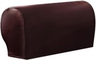 Waterproof Faux Pu Leather Armrest Covers Vintage Stretch Arm Covers For Chai   