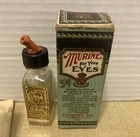 Antique 1920 s Murine  for Your Eyes  4 Dram Glass Bottle In Original Box