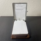 Vtg Address Book Bates Brown Metal Flip-up Listfinder Cavalier 1963 Office Decor