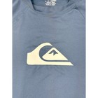Quiksilver Mens Long Sleeve Rash Guard Blue Grey Logo Swim Shirt Size Large