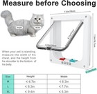 4 Way Pet Door Cat Puppy Dog Magnetic Lock Lockable Safe Flap Door Frame Abs