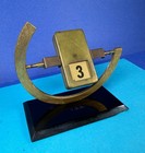 Vintage Perpetual Flip Calendar Brass Office Desk Floating Unusual Rare Htf