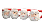 Cyndi Lauper Christmas Grandinroad Santa Winking Mug Set Of 4 Extremely Htf Rare