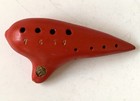 Antique Vintage Ocarina D5 Clay  sweet Potato  Red Flute W  Original Box