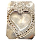 Vtg 800 Silver Catholic Ex Voto Sacred Heart Milagro Tama Embossed Offering