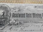 1905 Deadwood Gold Mining Company Stock Certificate  Lida  Nevada