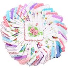 40 Pack Cotton Handkerchiefs  11 5  Vintage Floral Hankies For Women  Tea Party 