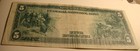 1914  5 Federal Reserve Note New York  Ny Large Size Fr850 Vf