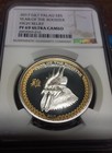 1k Minted 2017 Palau 1 Oz 999 Silver Coin Lunar Rooster Gilt Ngc Pf 69 Ucam Hr
