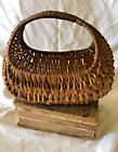 Cute Vintage French Child s Petite Hand Woven Melon Gathering Or Market Basket