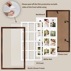 12 Opening 4x6 Collage Picture Frames Set Of 2  Rustic Brown Multiple Frames For
