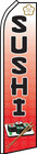 Sushi Super Flutter Flag Tall Food Advertising Sign Feather Swooper Wind Banner