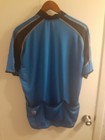 Canari Cycling Jersey Men s Xl Short Sleeve Full Zip 3 Pocket Blue Black
