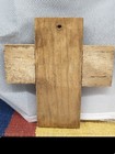 Vintage Wood Cross Wall Decor With Metal Child Praying Silvertone Religious