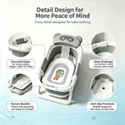 Foldable Baby Bath Tub Newborn Safety Collapsible Portable Infant Shower Bathtub