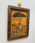 Old God Hanuman Picture Frame  Ram Bhakt Bajrangbali Photo Wall Art  -9 X 12  