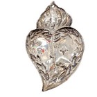 Vtg 800 Silver Catholic Ex Voto Sacred Heart Tama Milagro Offering Embossed