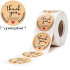 Thank You For Supporting My Small Business Stickers 1 5 Inch Inch  Kraft