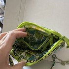 Vera Bradley Zip Lined Fabric Makeup Bag Multicolor Floral  Handle Wrist Strap