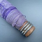 Mill Bobbin Large 10    Colored Threads Yarn Spool Decorative Wool-purple-vintage
