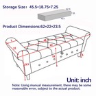 62 In Modern Upholstered End Of Bed Bench Storage Ottoman Seat With Rolled Arms